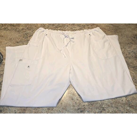 Used Dickies 3X White Scrub‎ Set Medical Scrub Top And Bottom - Picture 5 of 11